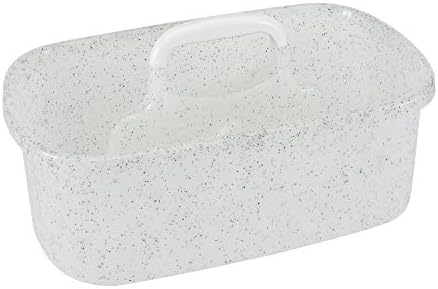 Simplify Bath Bliss Granite Look Shower Caddy in White 1
