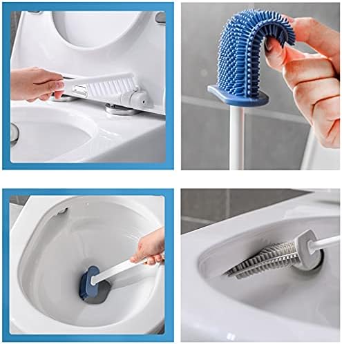 HASMI Toilet Brush with Wall-Mounted Holder Deep Cleaning 1