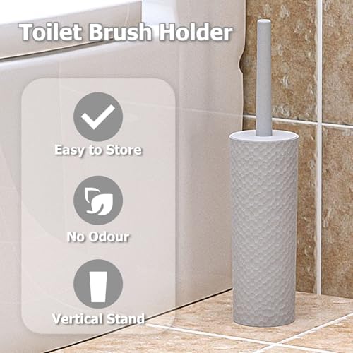 Topsky 2 Pack Toilet Brush Holder Set Gray