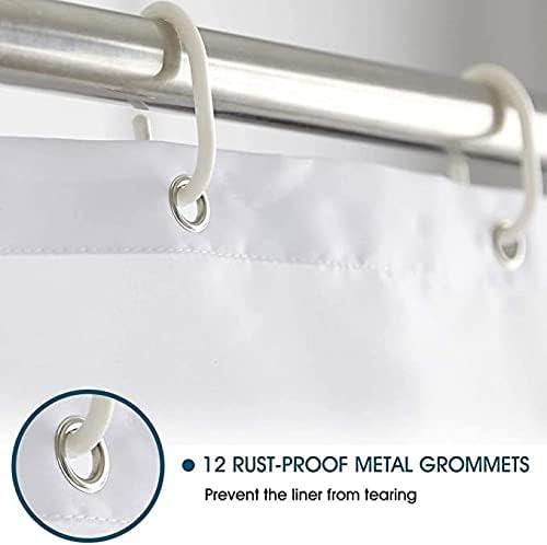 Qahing Green Plant Shower Curtain with Hooks
