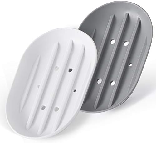 Luckyiren Bathroom Soap Dish Holder Stand Saver Tray