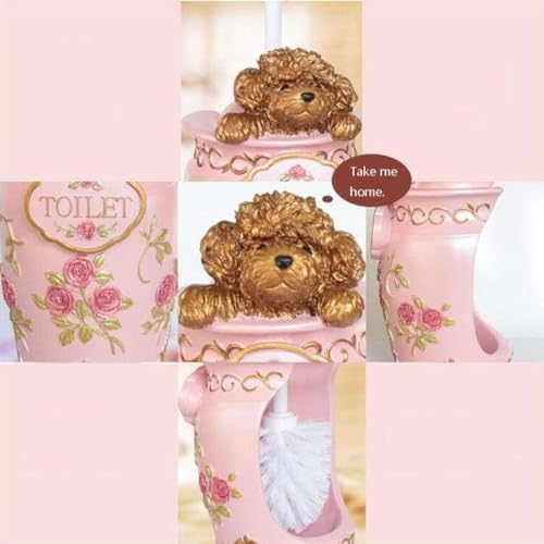 TIST Toilet Brush Set with Resin Holder and Removable Brush