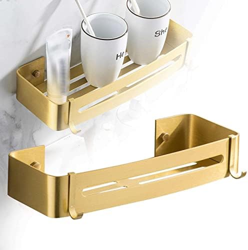 FINANCIALLY LIT LKOP Space Aluminum Gold Shower Caddy