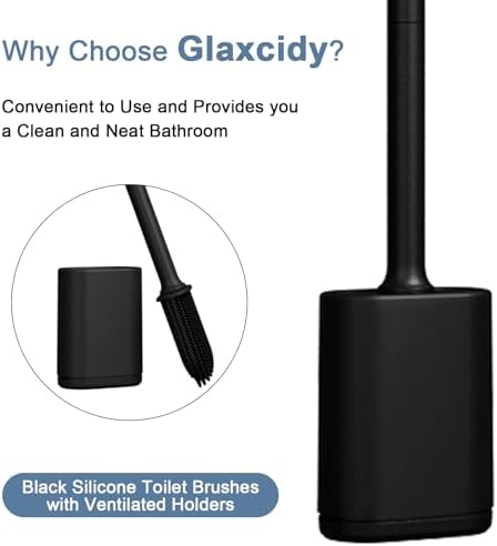 Glaxcidy Silicone Bath Brush with Ventilated Holder 1