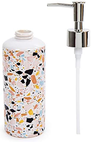 Bodico 3-Piece Marble Terrazzo Print Bathroom Accessory Set Orange