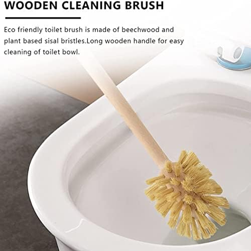 Beechwood Toilet Brush 2PCS 14x3in Non Slip Reusable