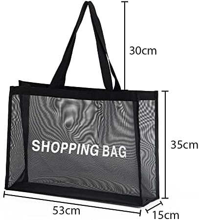 Black Portable Mesh Shower Caddy Quick Dry Tote Bag