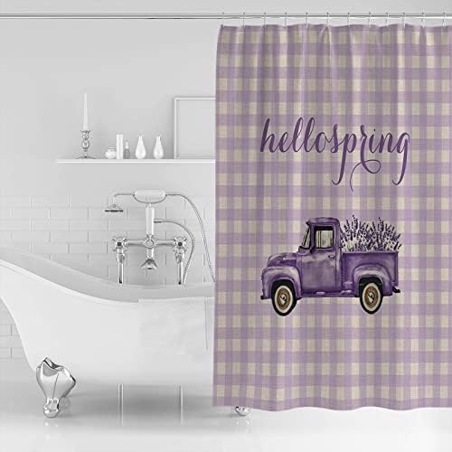 Hello Spring Polyester Shower Curtain 72x84 Inches
