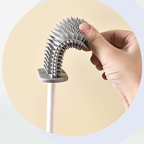 Stylish Toilet Brush with Holder White