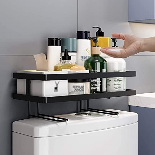 Wall-Mounted Shower Shelf Racks Black Multifunctional Bath Organizer