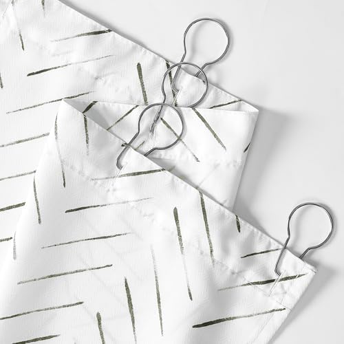 Jinchan Small Stall Black and White Shower Curtain with 7 Hooks 1
