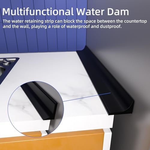 Symyda Collapsible Shower Water Dam Barrier Black 08M
