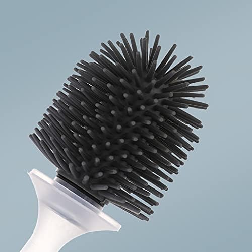 Toilet Brush with Wall Mount Holder Soft Bristles 360 Cleaning Tool