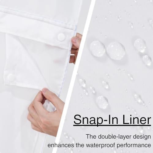 GKLEASG No Hook Shower Curtain Set