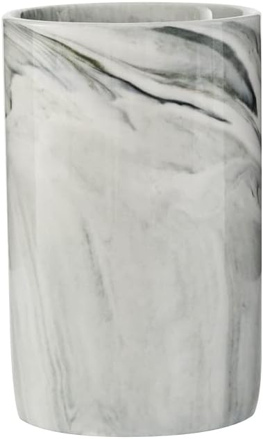 Wongwongcat Ceramic Toothbrush Holder with Marble Pattern - 300ml Grey