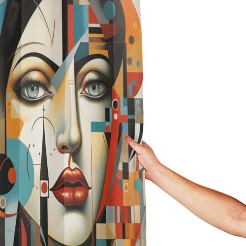 DAOWANGZUO Female Face Shower Curtain Set 72x72in