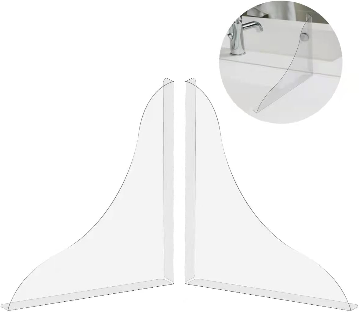2 Pack Bathtub Splash Guard with 3M Viscose Clear EVA Plastic