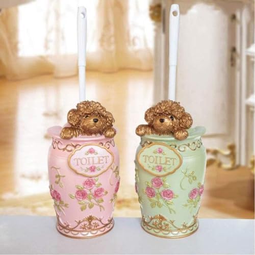 TIST Toilet Brush Set with Resin Holder and Removable Brush