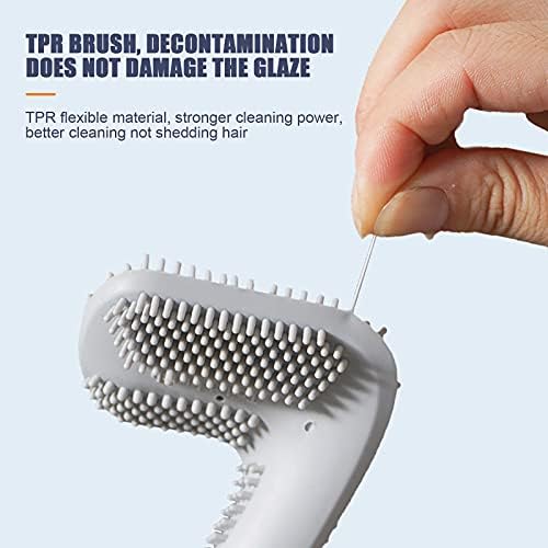 Long Handle Silicone Toilet Brush with Holder Set