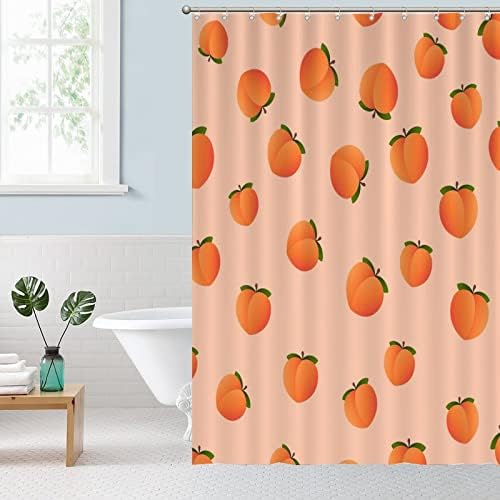 Funny Fruit Shower Curtain Liner Set with Hooks 1