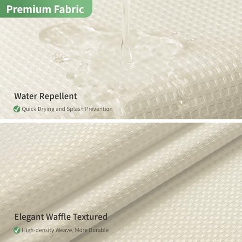 Eachope Extra Long Waffle Weave Shower Curtain Set