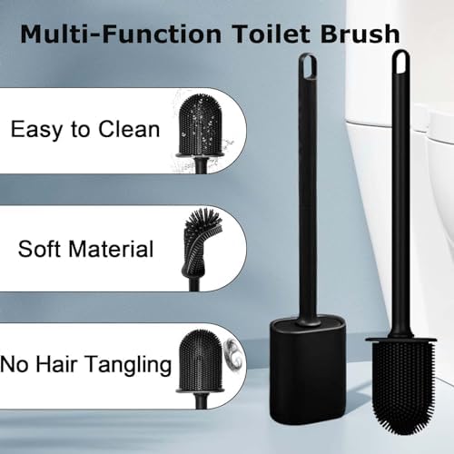 Glaxcidy Silicone Bath Brush with Ventilated Holder 1