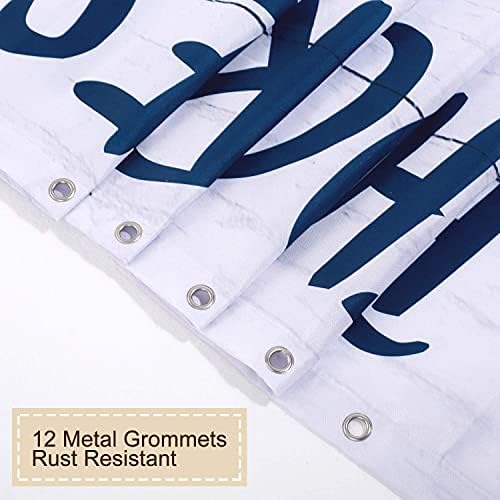 RosieLily Kids Shower Curtain with Funny Words and Hooks
