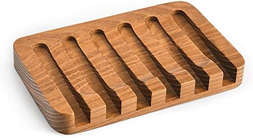 SUBEKYU Wooden Soap Dish with Self Draining Tray 1