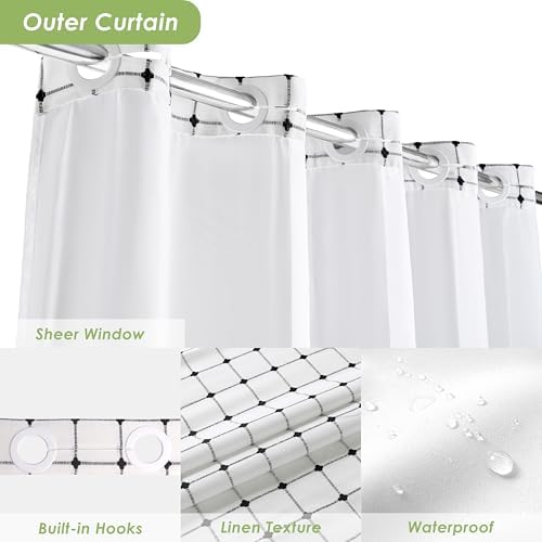 Nesphy Boho Farmhouse Shower Curtain Set 1