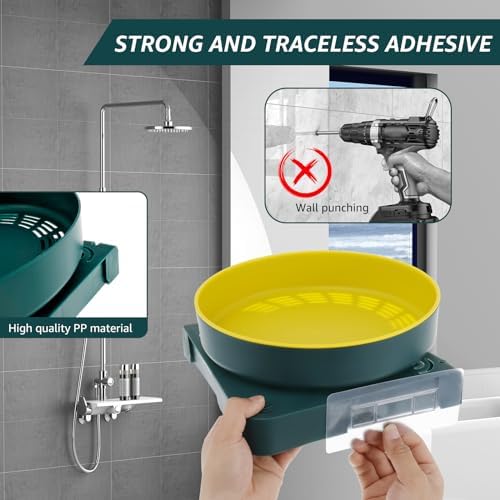 2 Pcs Corner Shower Caddy with 360 Rotating Design