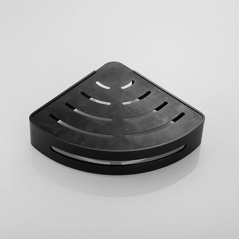 Matte Black Shower Caddy with Wall Mount and Corner Organizer