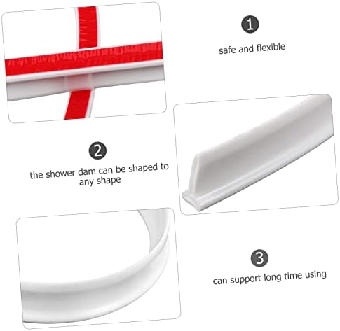 Operitacx 1M Shower Water Dam Barrier Stopper for Bath Floor