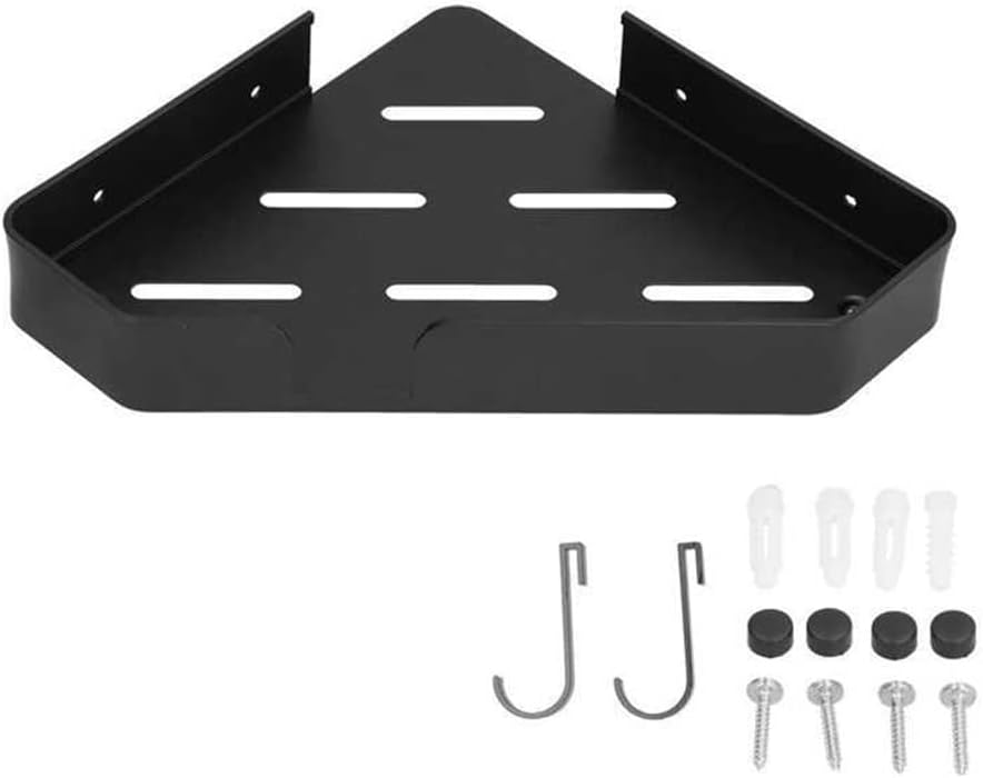 ANNBKA Shower Caddy Corner Shelf with 2 Hooks