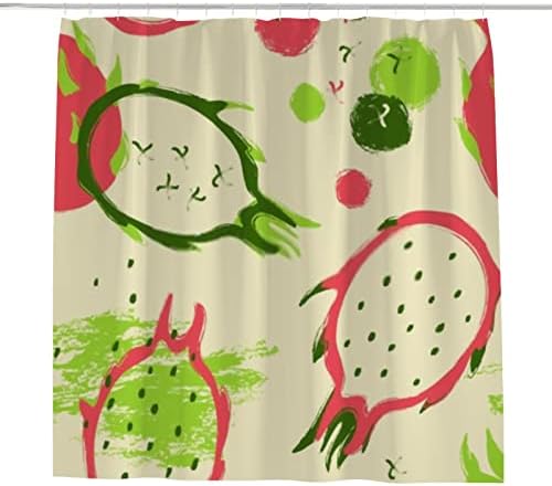 Hapuxt Waterproof Dragon Fruit Shower Curtain 60x72
