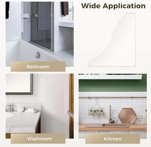 Lnrueg 2PCS Clear Shower Splash Guards with Adhesive Tape