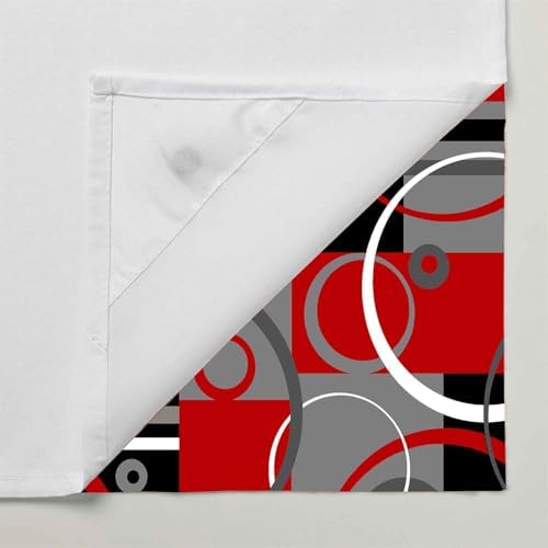 Gdmoon No Hook Geometric Plaid Shower Curtain Set