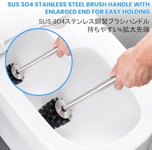 Smartbin Toilet Brush and Holder with Double Layer