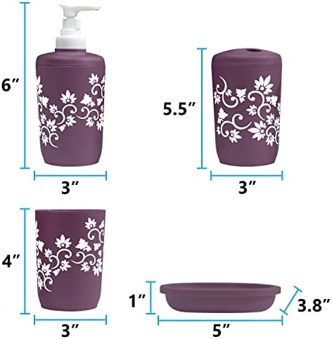 Blue Donuts Bathroom Accessories Set 6 Pieces