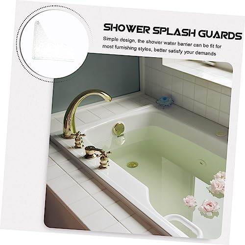 Mobestech 2Pcs Bathtub Splash Guard Water Barrier for Bathroom and Kitchen