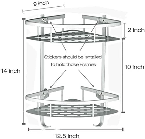 FINANCIALLY LIT 2 Tier Aluminum Shower Caddy