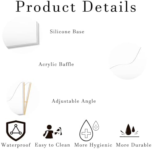 Zisqerts Acrylic Shower Splash Guard Set