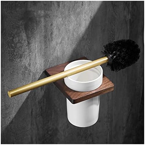INPETS Toilet Brush Holder with Ceramic Cup and Aluminum Pole