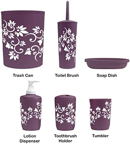 Blue Donuts Bathroom Accessories Set 6 Pieces