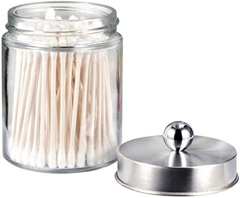 Amolliar Apothecary Jars Vanity Organizer - Brushed Nickel