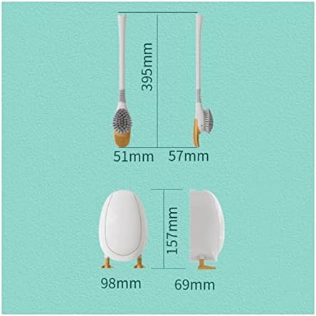TOMYEUS Yellow Toilet Brush Set with Holder 1
