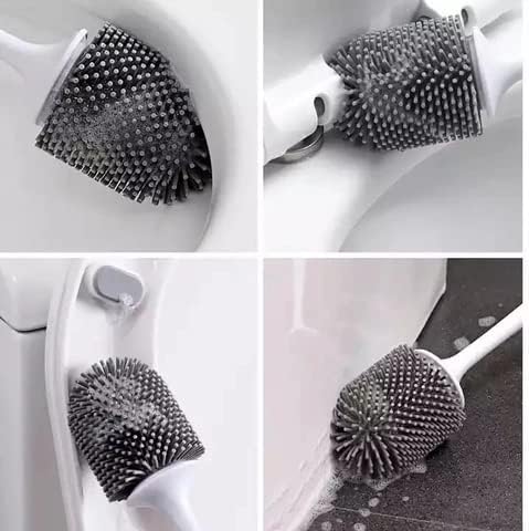 Automatic Toilet Cleaning Brush with Holder and Drainage