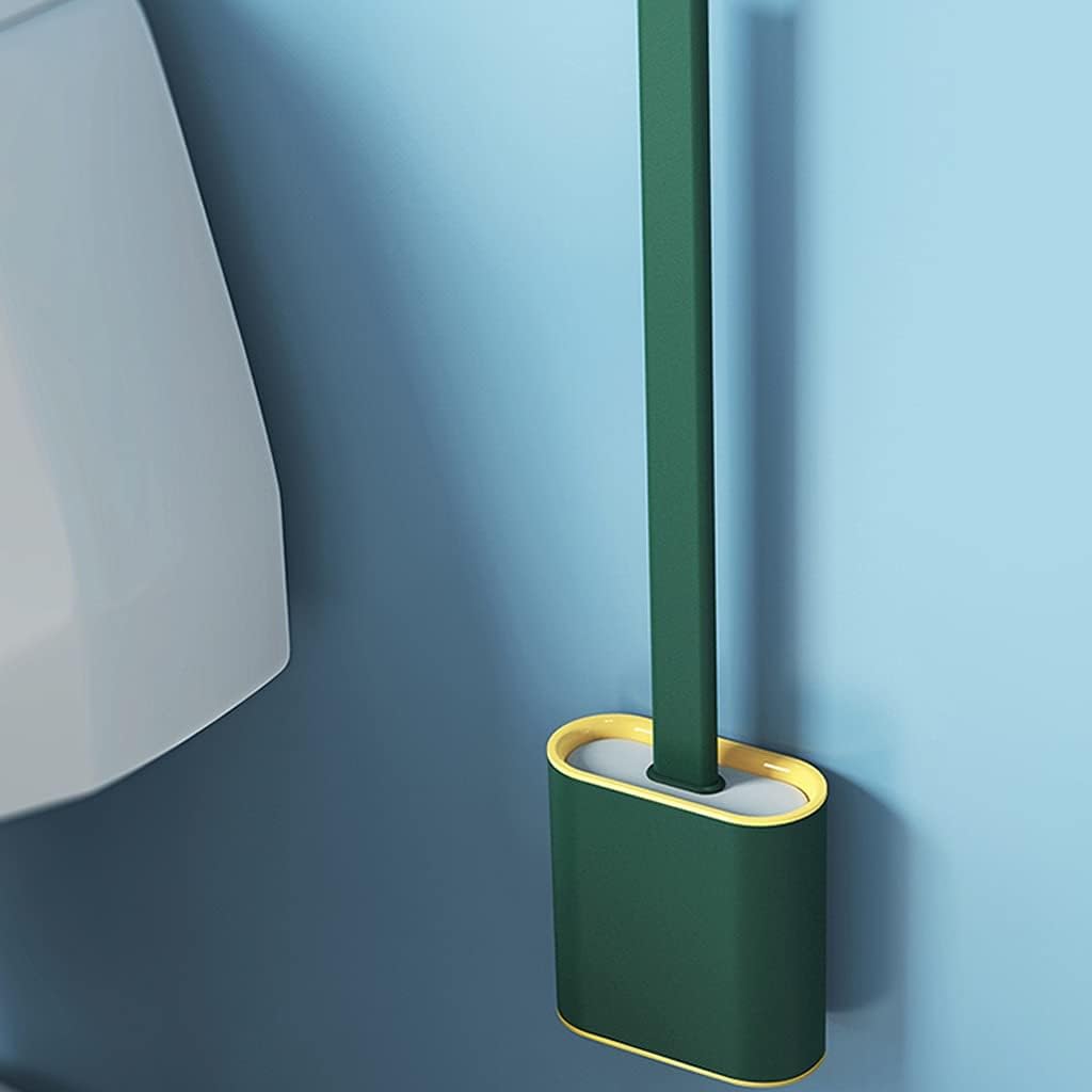 Pink Toilet Brush with Wall-Mounted Holder