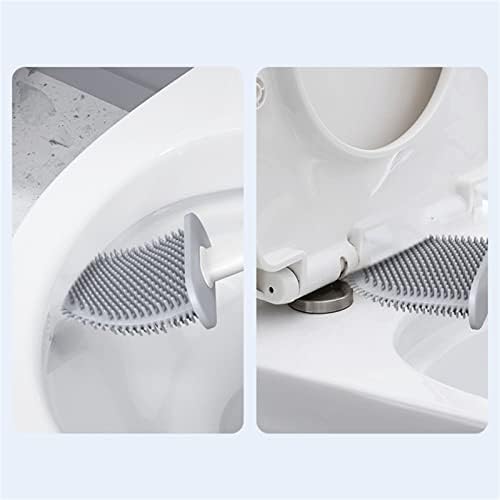 Creative Detachable Wall-Mounted Toilet Brush with TPR Head White