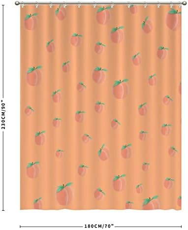 Funny Fruit Shower Curtains 71 x 91 Durable Set with Hooks
