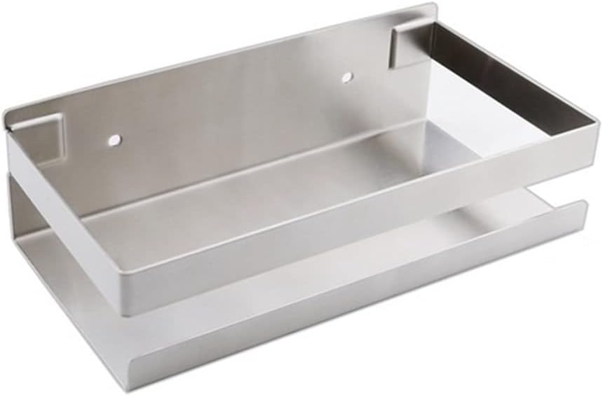 Modern Matt Black Gold Shower Caddy with Adjustable Height